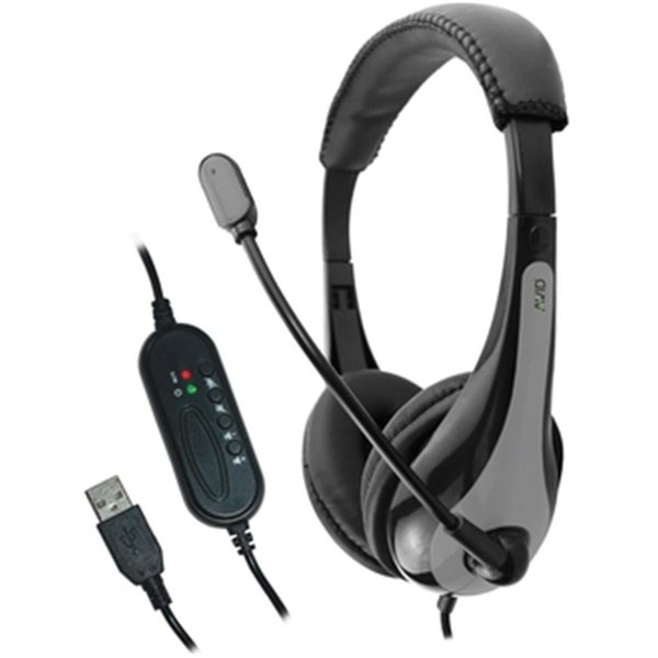 Avid Products Inc Avid Products AE-39 Usb Plug Headset; Black & Gray AE-39